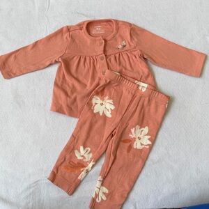 Carter's Coral 6mo pink 2-piece set